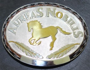 aureas-nobilis western belt buckle mit pferdehaar